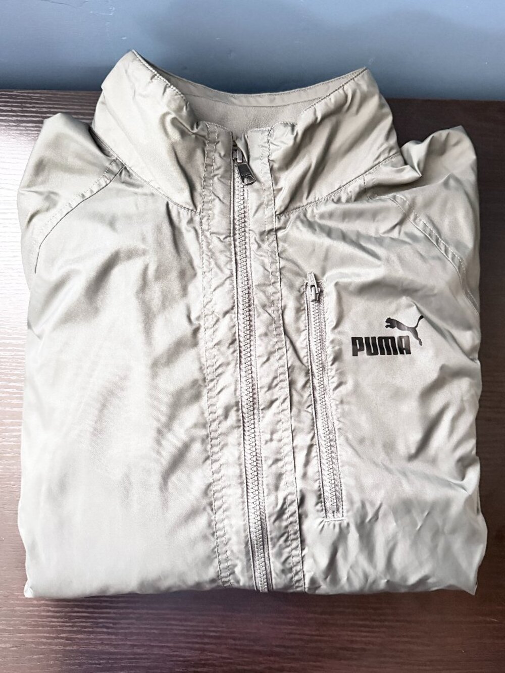 Men's PUMA Sport Jacket Gray Full Zip Long Sleeve size XL